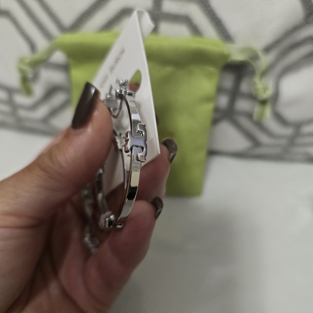 Tory Burch Silver Hoop Earrings